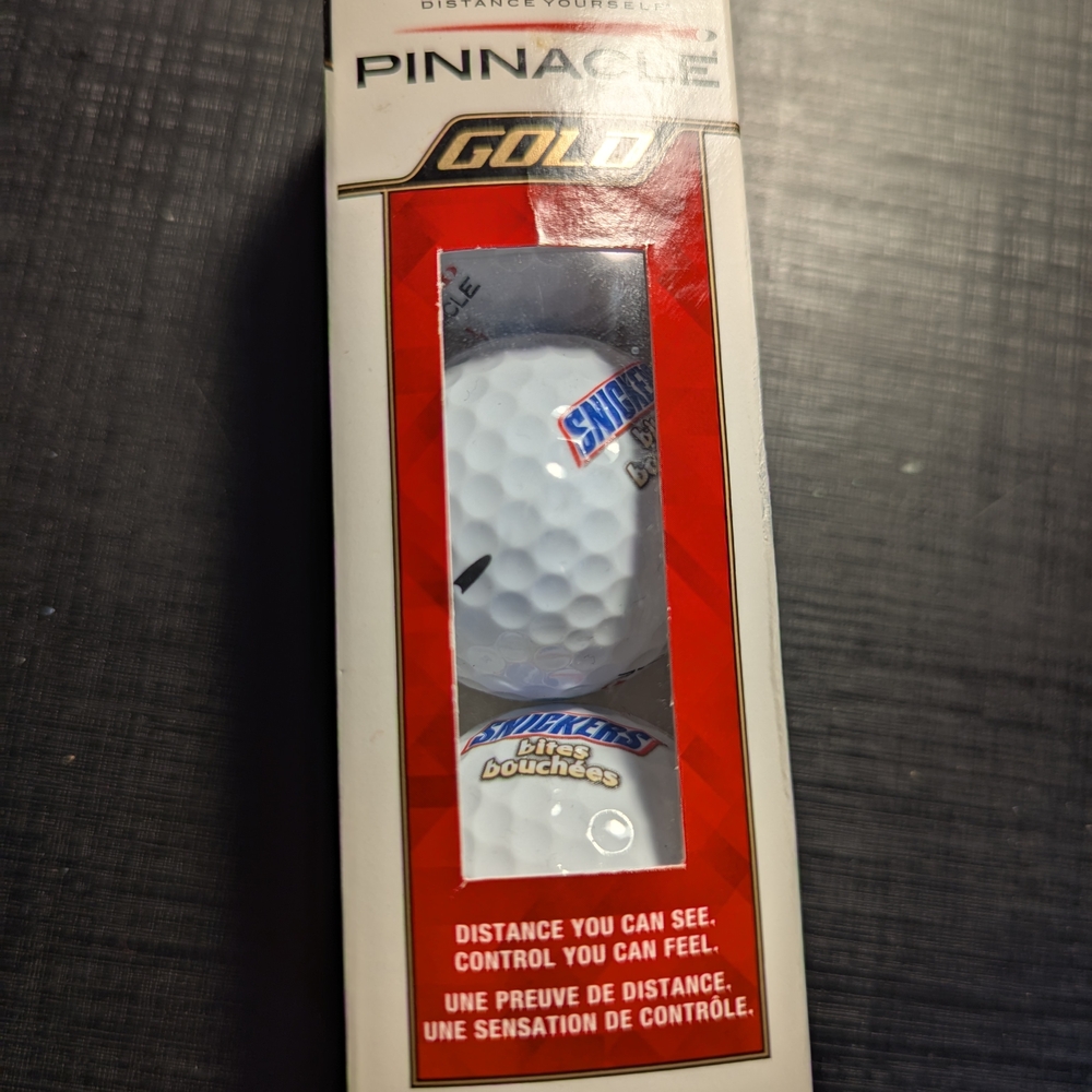 3/$15 Pinnacle GOLD 3 Pack - RARE - Snickers Bites Promo Golf Balls